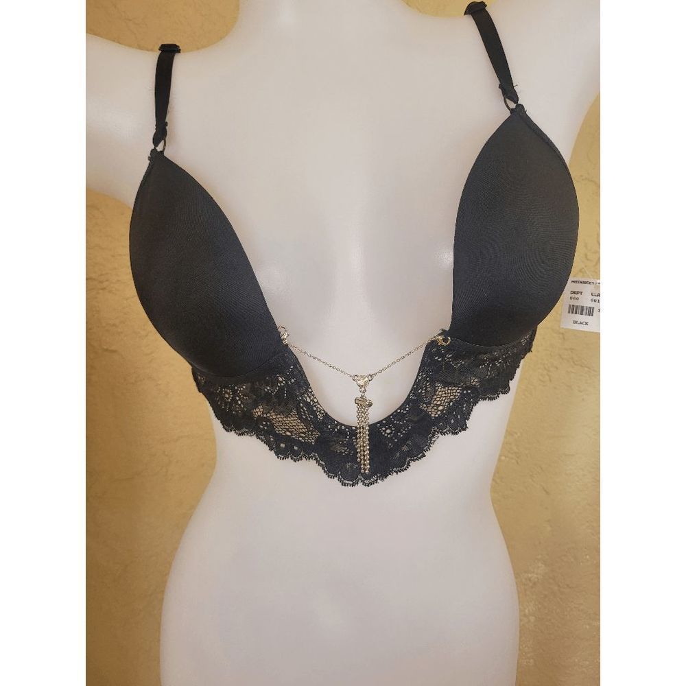 Size 34C Black Lace and Satin bra from Frederick's of Hollywood